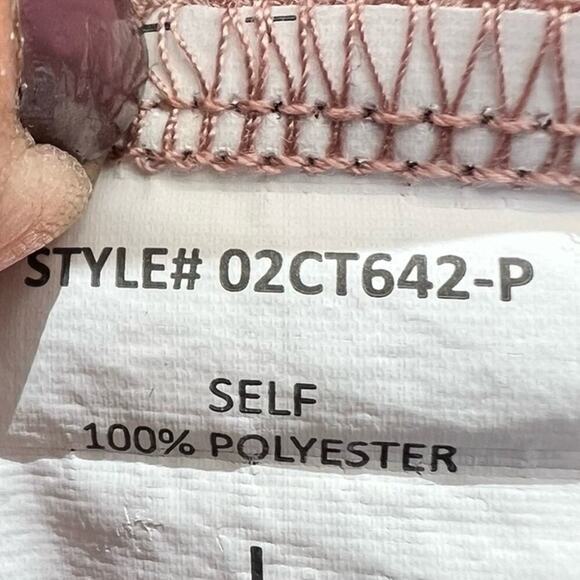 Sienna Sky, floral sheer, long top with V opening in back, women's size L - Picture 6 of 9